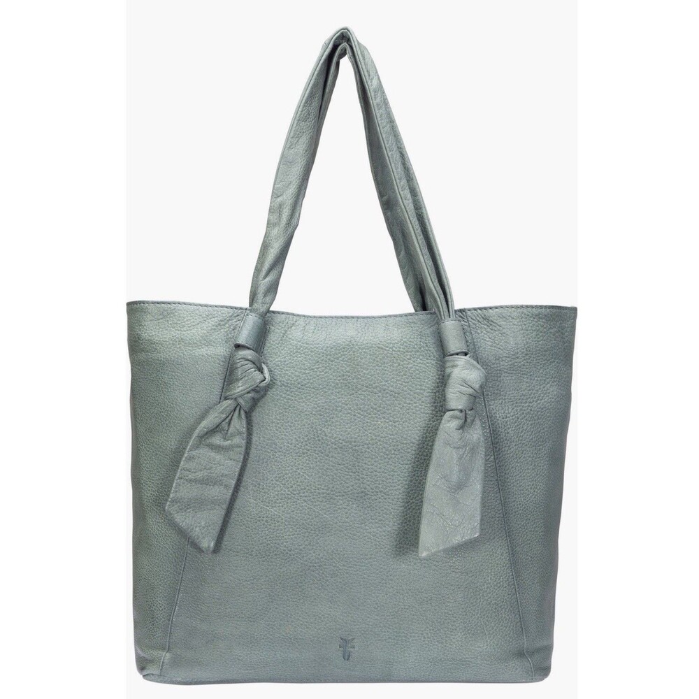 Frye Nora Knotted Strap Leather Tote blue-green $248